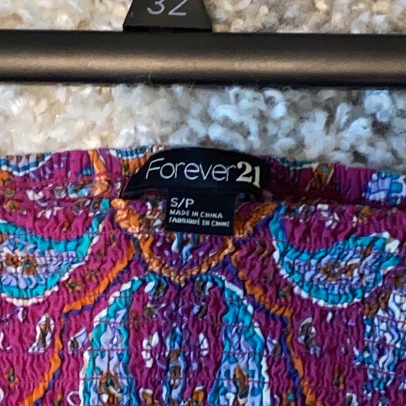 Moroccan Summer Strapless Sundress Bohemian Vacation Beach Sz S - Picture 7 of 7